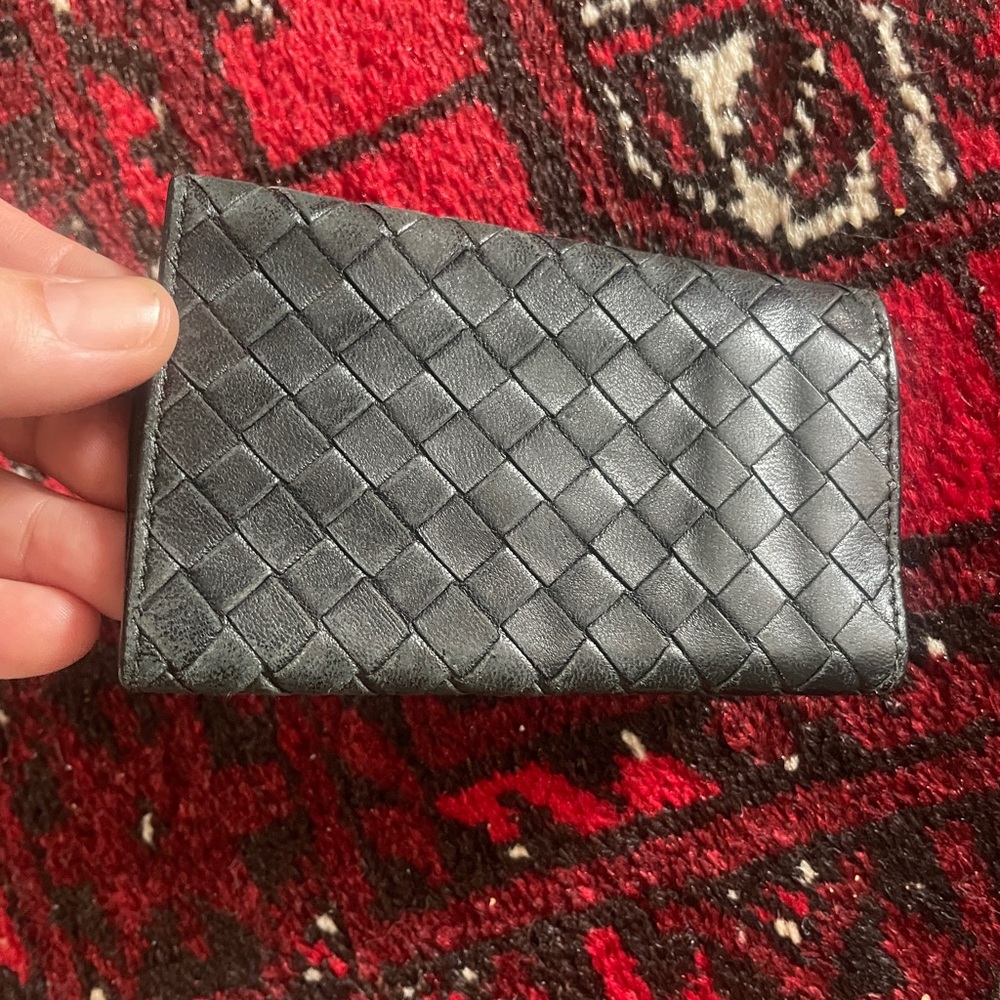 Bottega Vedetta Key Holder Vintage Black Leather
